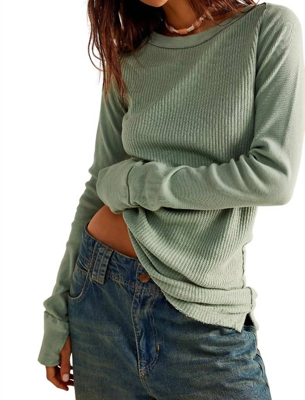 Free People - Care Honey B Crew Neck Top