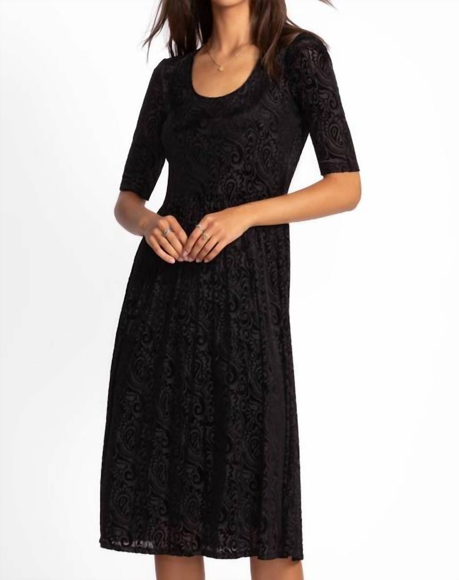 johnny was black lace dress Beautiful Knee-Length Johnny Was Black Lace Dress XL NWT RT $388