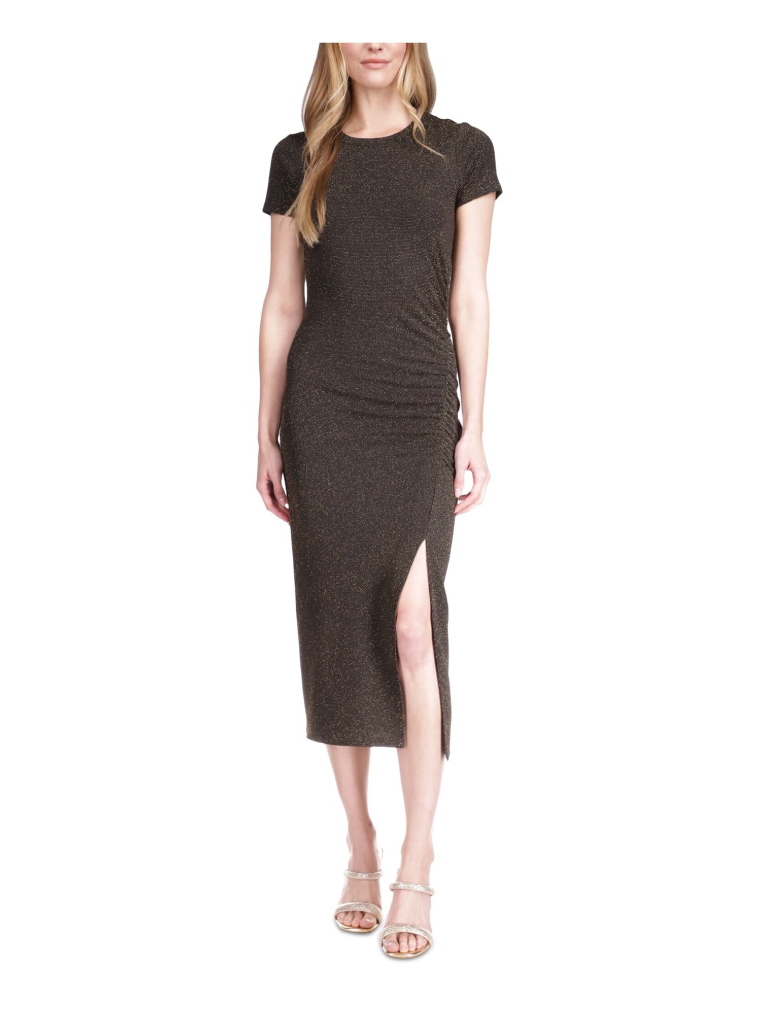 michael kors ruched midi dress Michael Kors Collection Ruched Strapless Midi Dress