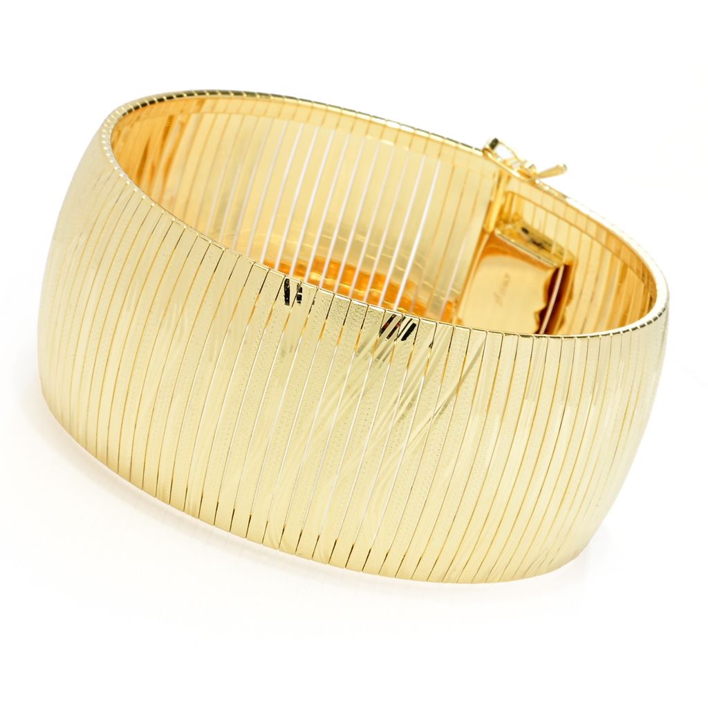 Toscana Italiana 18K Gold Plated Polished Geometric Link 7.5