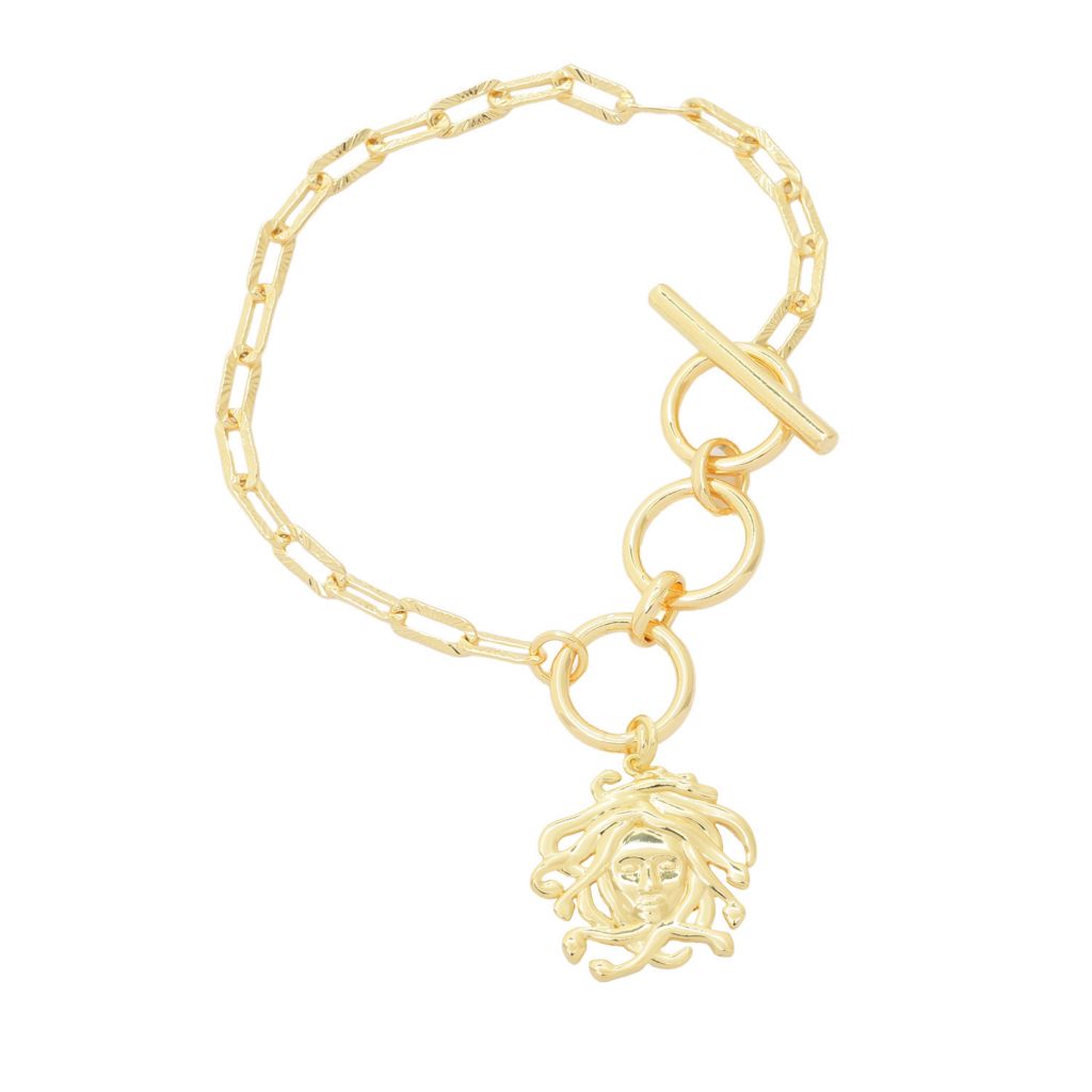 Toscana Italiana 18K Gold Plated Choice of Size Rope Chain Bracelet
