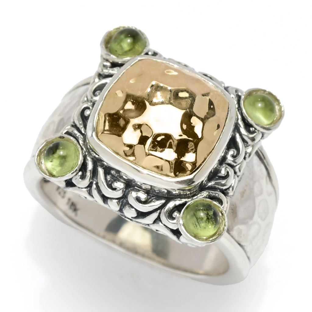 Artisan Silver by Samuel B. 18K Gold Accented Abalone Butterfly Bangle Bracelet main image 1