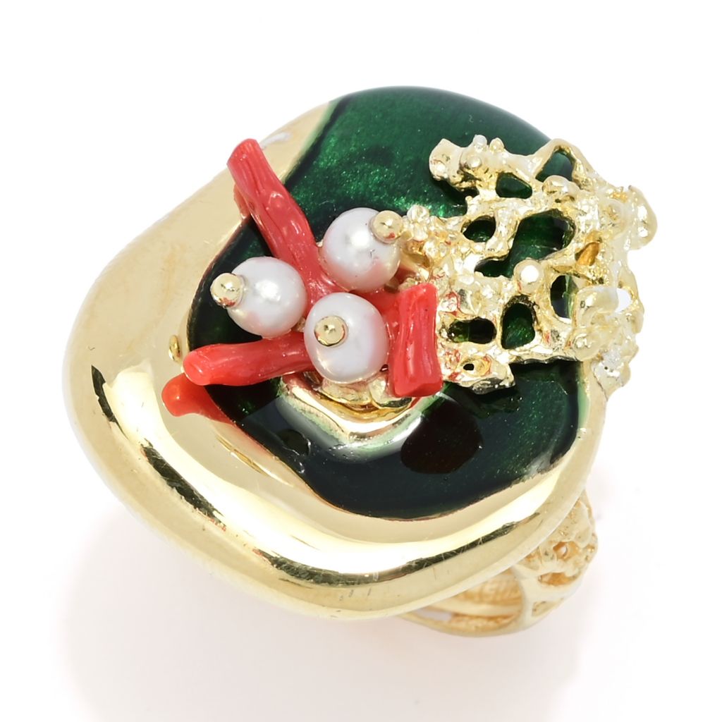 Graziella 23K Gold Plated Electroform Rose Stud Earrings