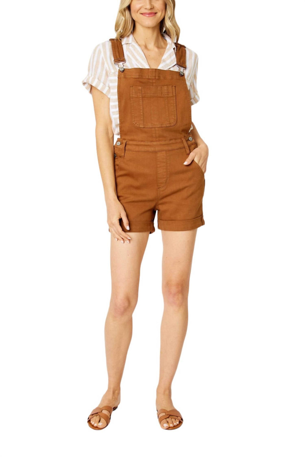 Judy Blue Full Size High Waist Denim Shorts W/stitch Over Destroy Detail Plus Size