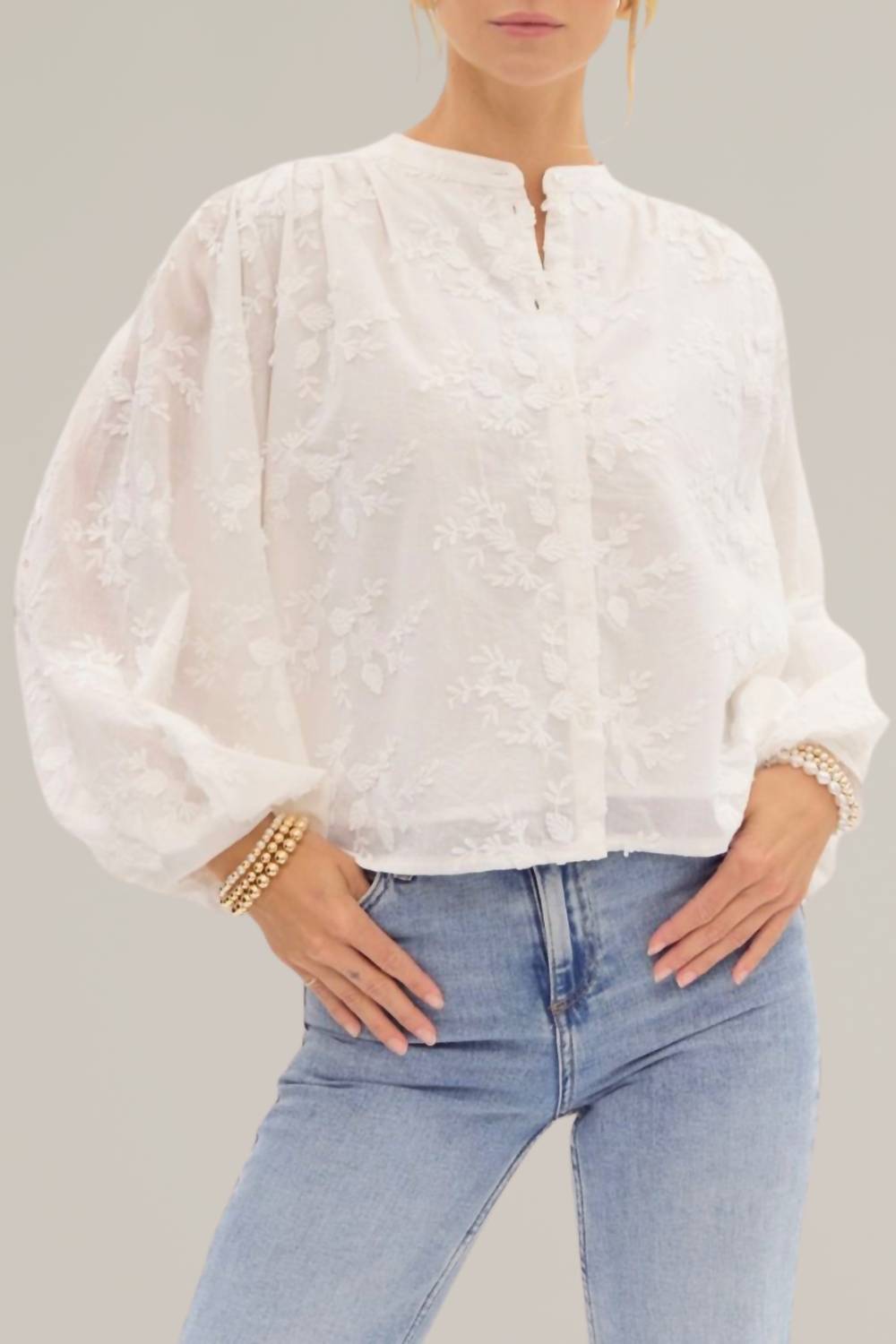 Floral Embroidered Uamos Blouse