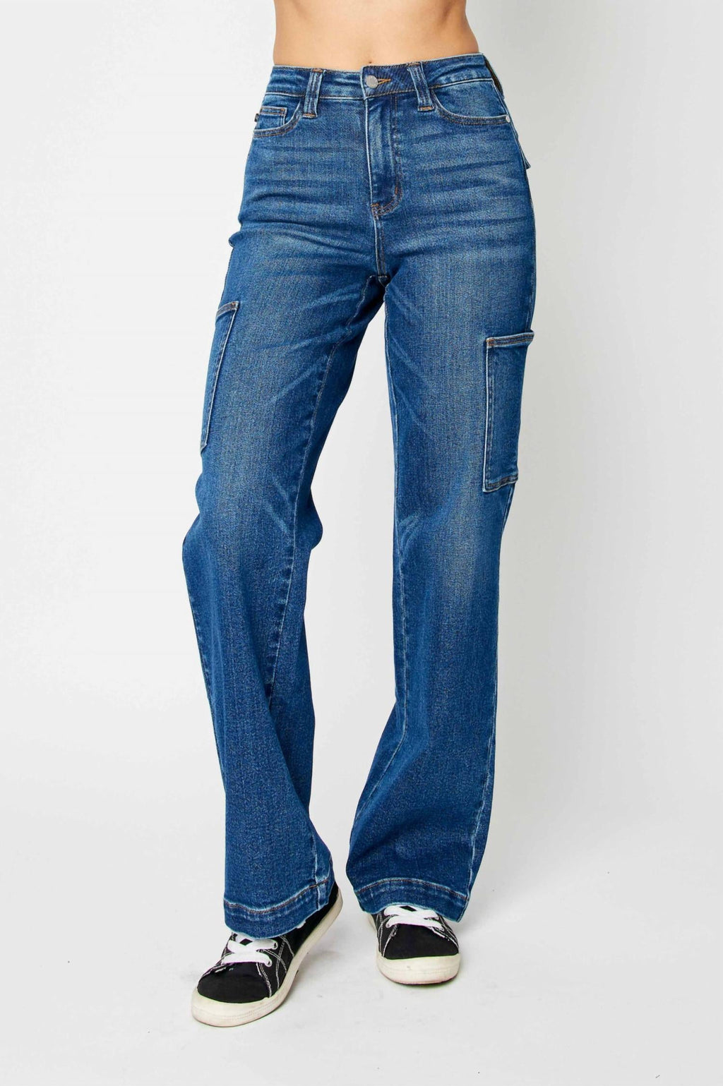 Judy Blue Full Size High Waist Straight Cargo Jeans