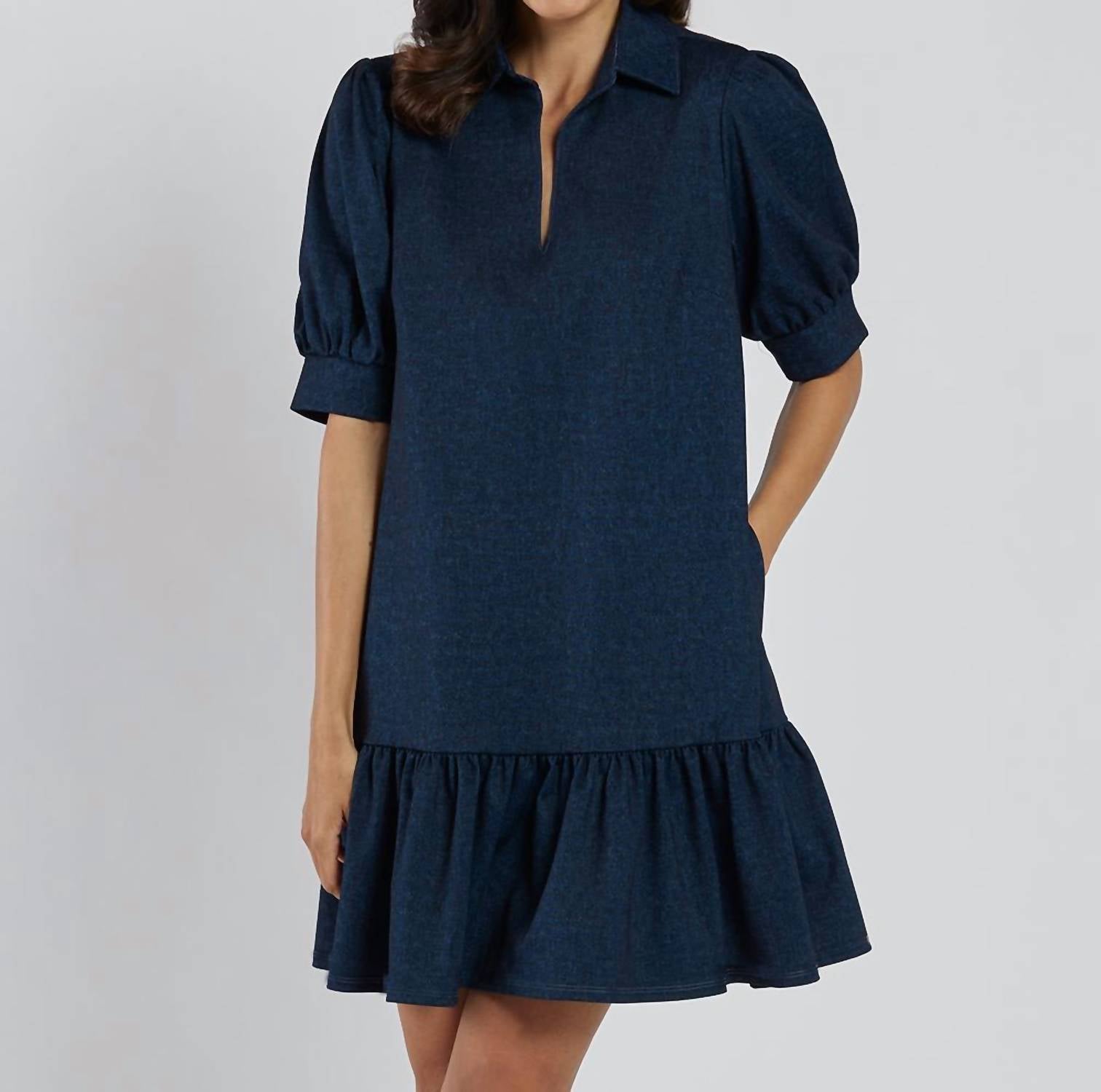 jude connally denim dress Chelsea Dress Jude Denim in Navy Saddle| Jude Connally XXL / Navy Saddle