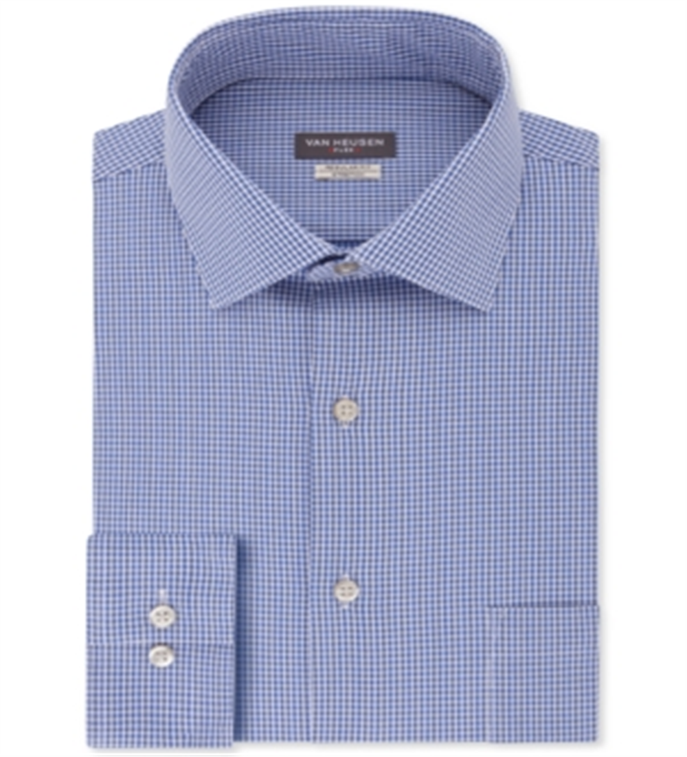Van Heusen Men's Classic Regular Fit Flex Collar Stretch Check Dress S Van Heusen Men's Classic Regular Fit Flex Collar Stretch Check Dress S