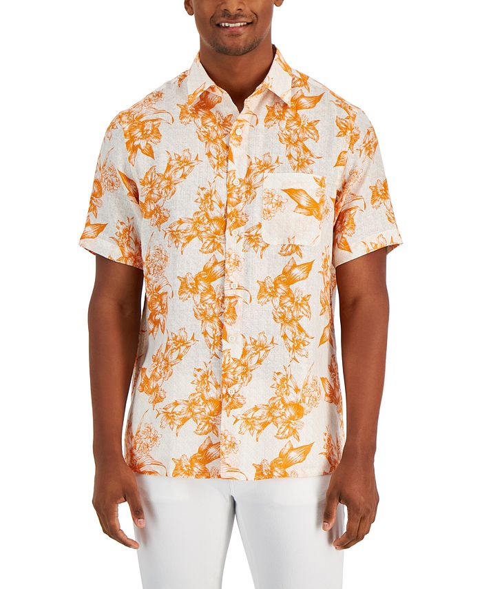  Mens Hawaiian Shirt Slim Fit Short Sleeve Button Down