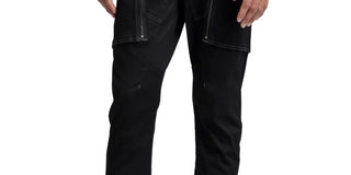 G-Star Raw Men's Skinny Fit Zip Pockets 3D Cargo Pants Black Size 30X30