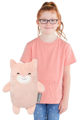 Cubcoats Toddler Girl's Kali the Kitty 2 in 1 Stuffed Animal T-Shirt Pink