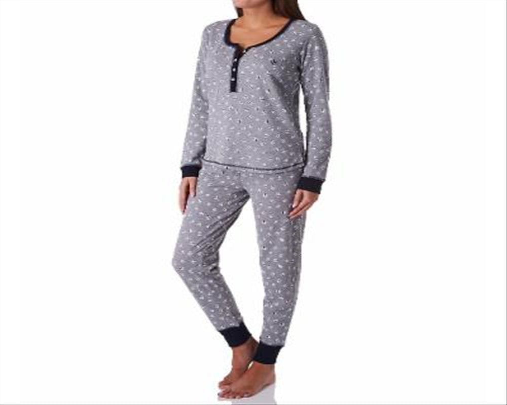 Tommy Hilfiger Women's Thermal Pajama Set Gray Size Medium Steals