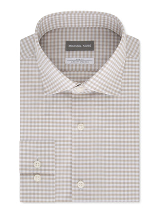 Michael Kors Men's Collared Dress Shirt Brown Size 15X34-35