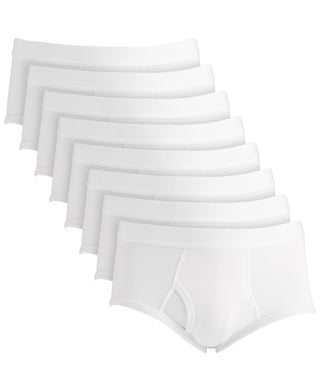 Club Room Men's 8 Pack Briefs  White Size Small