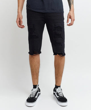 Reason Men's Owen Denim Shorts Black Size 34