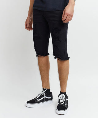 Reason Men's Owen Denim Shorts Black Size 34