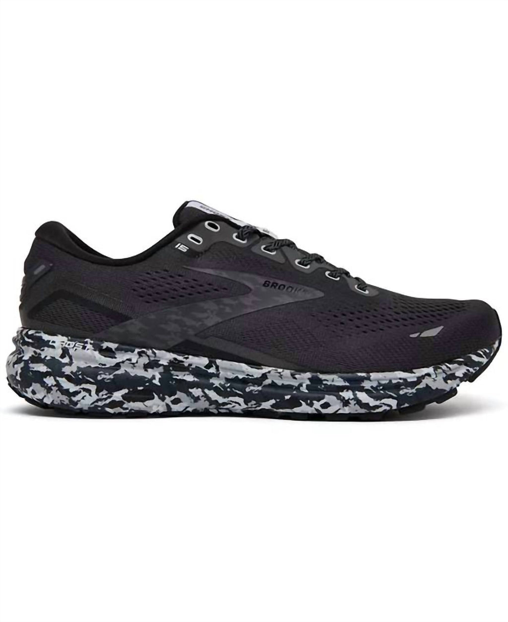 BROOKS Ghost 15 Sneaker voor dames, Zwart Zwart Parel Wit, 40.5 EU
