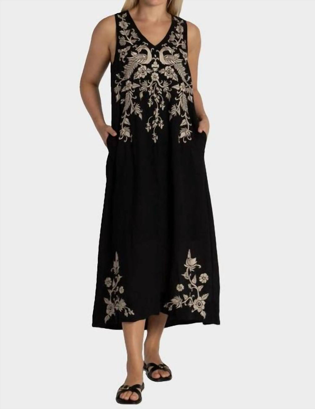 Johnny Was Miraze Shift Linen Field Dress