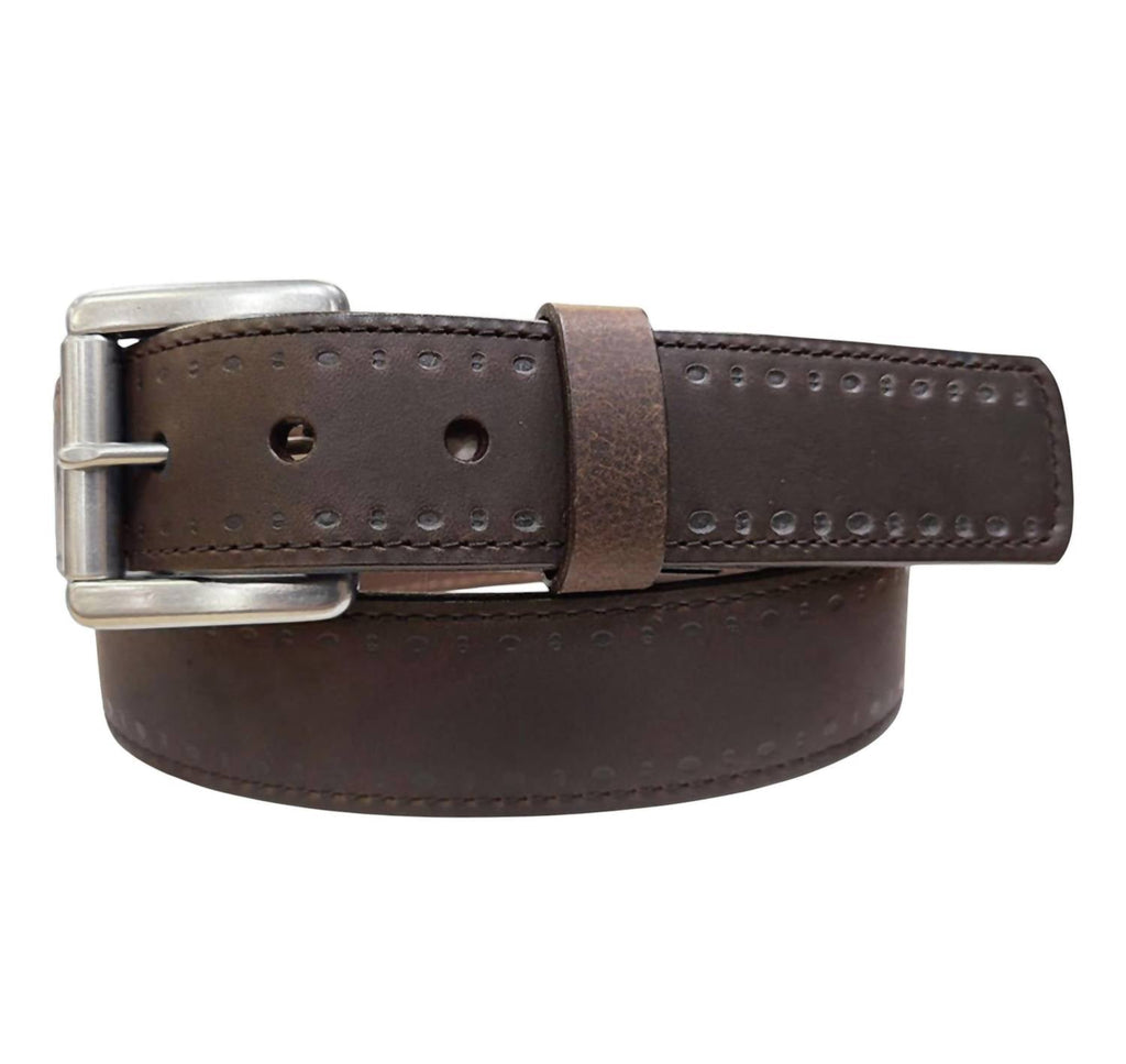 Lejon Pinnacle Bison Pebble Grain Leather Belt in Black main image 0