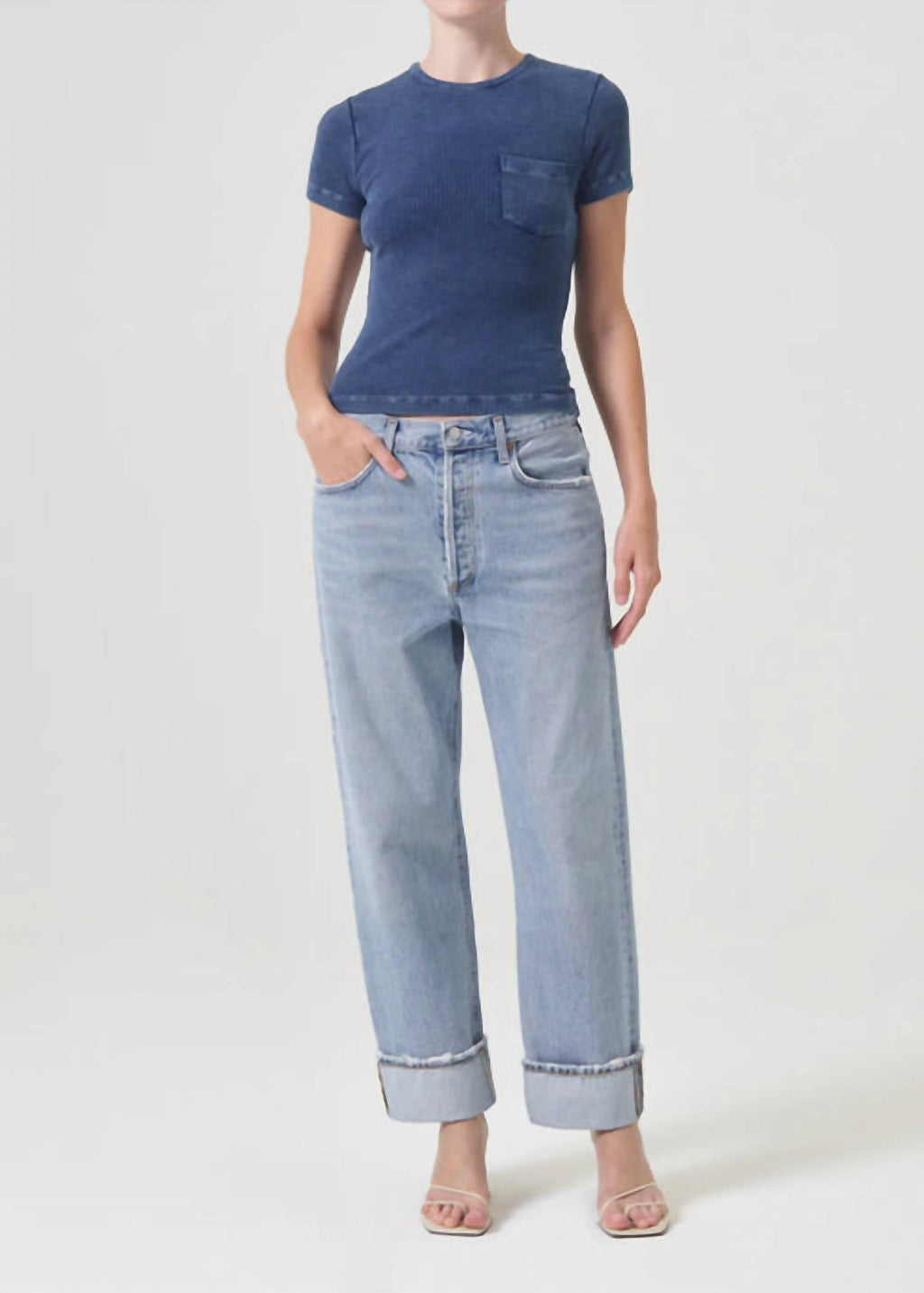 Agolde Fran Low Slung Easy Straight Jeans main image 1