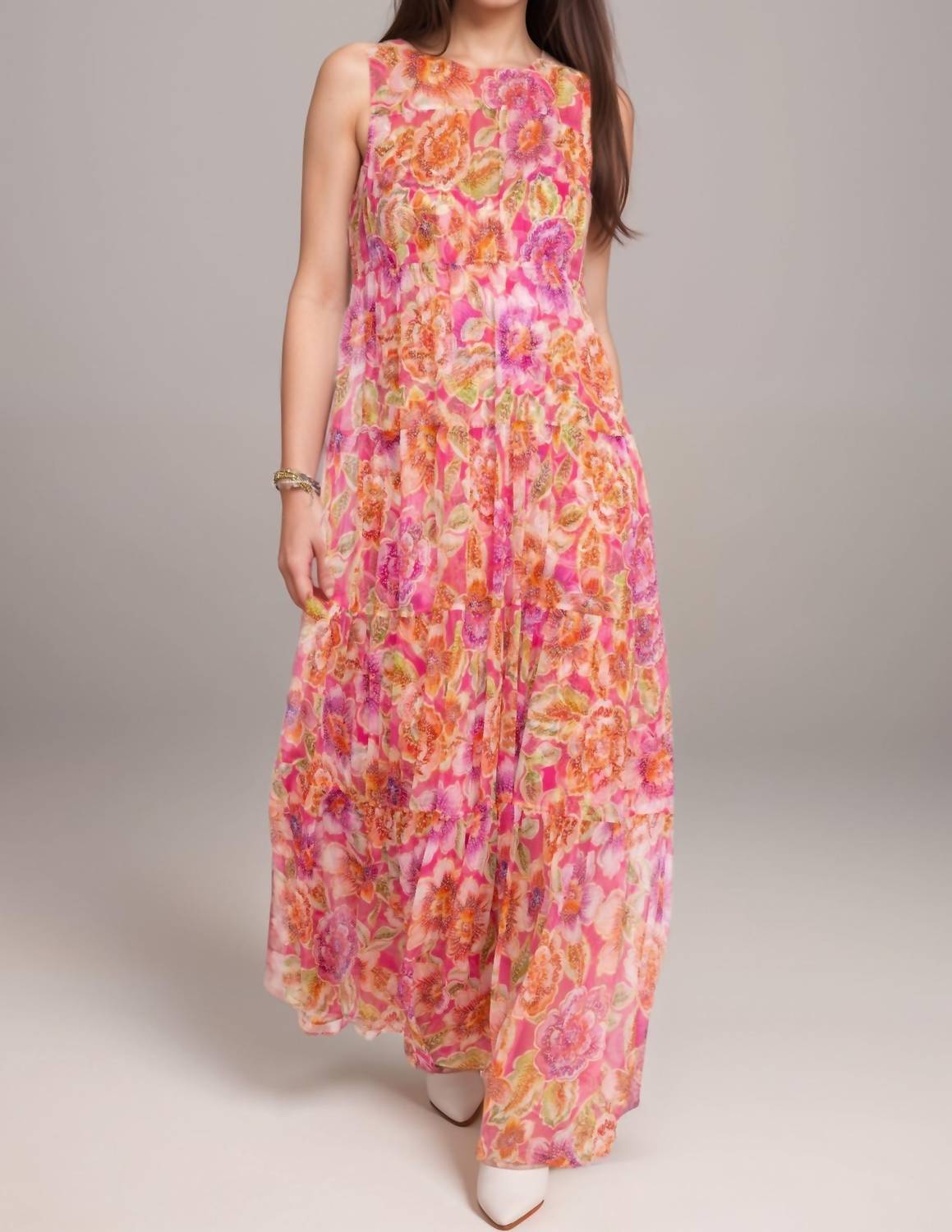 johnny was loran tiered maxi dress Johnny Was Tiered Maxi Dress