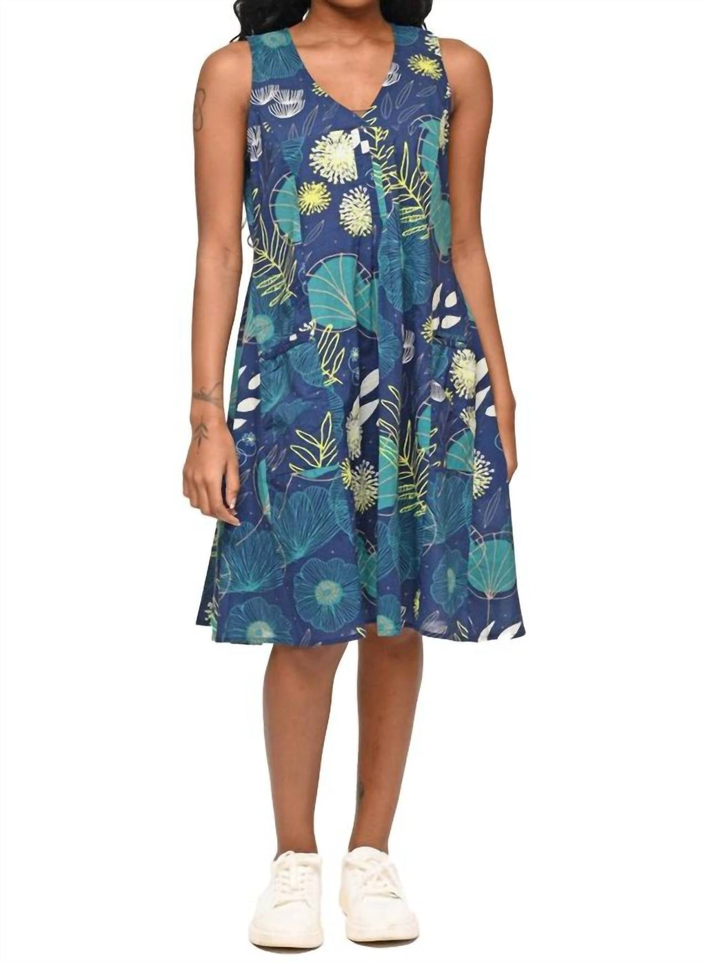 Tulip Poppie Womens Dress in Iris Poppers