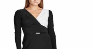 Ralph Lauren Women's Sleeveless Tea Length Fit Flare Dress Black Size 6