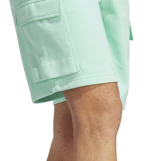 adidas Men's Essentials Fleece Cargo Shorts Green Size Small