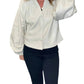 Dolce Cabo - Vegan Leather Button Down Peasant Top