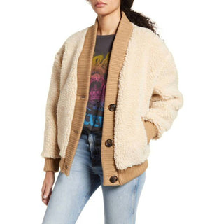 Bp. - Faux Fur Coat Cardi Faux Shearling Buttoned Jacket