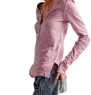 Free People - Our Song Henley Cuff Top