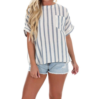 Ee:Some - Straightforward Stripe Top