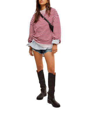 Free People - Classic Stripped Crew Sweater
