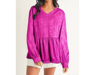 Grace + Emma - Sparkling V Neck Blouse