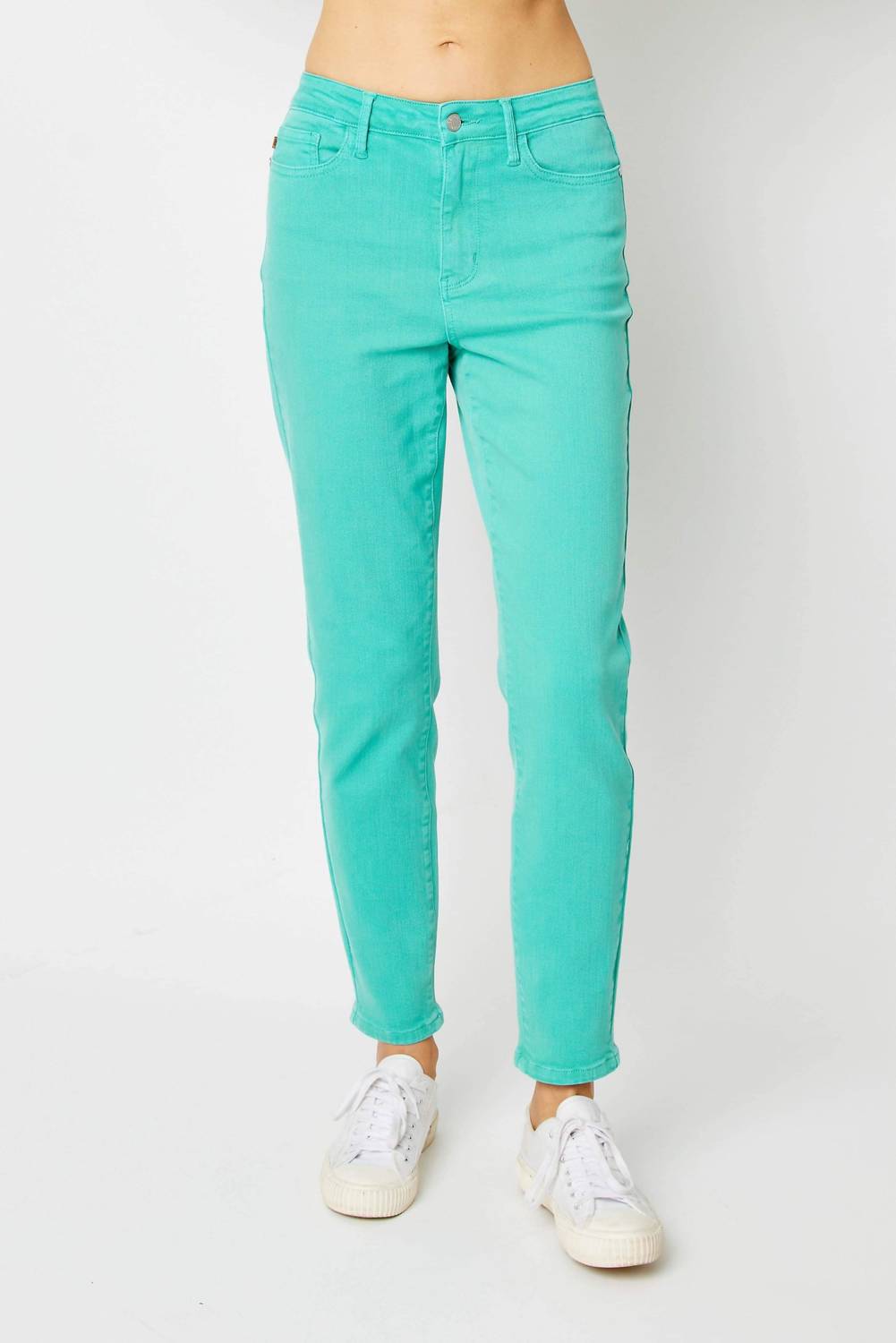 Judy Blue - High Waist Garment Dyed Slim Denim Jeans
