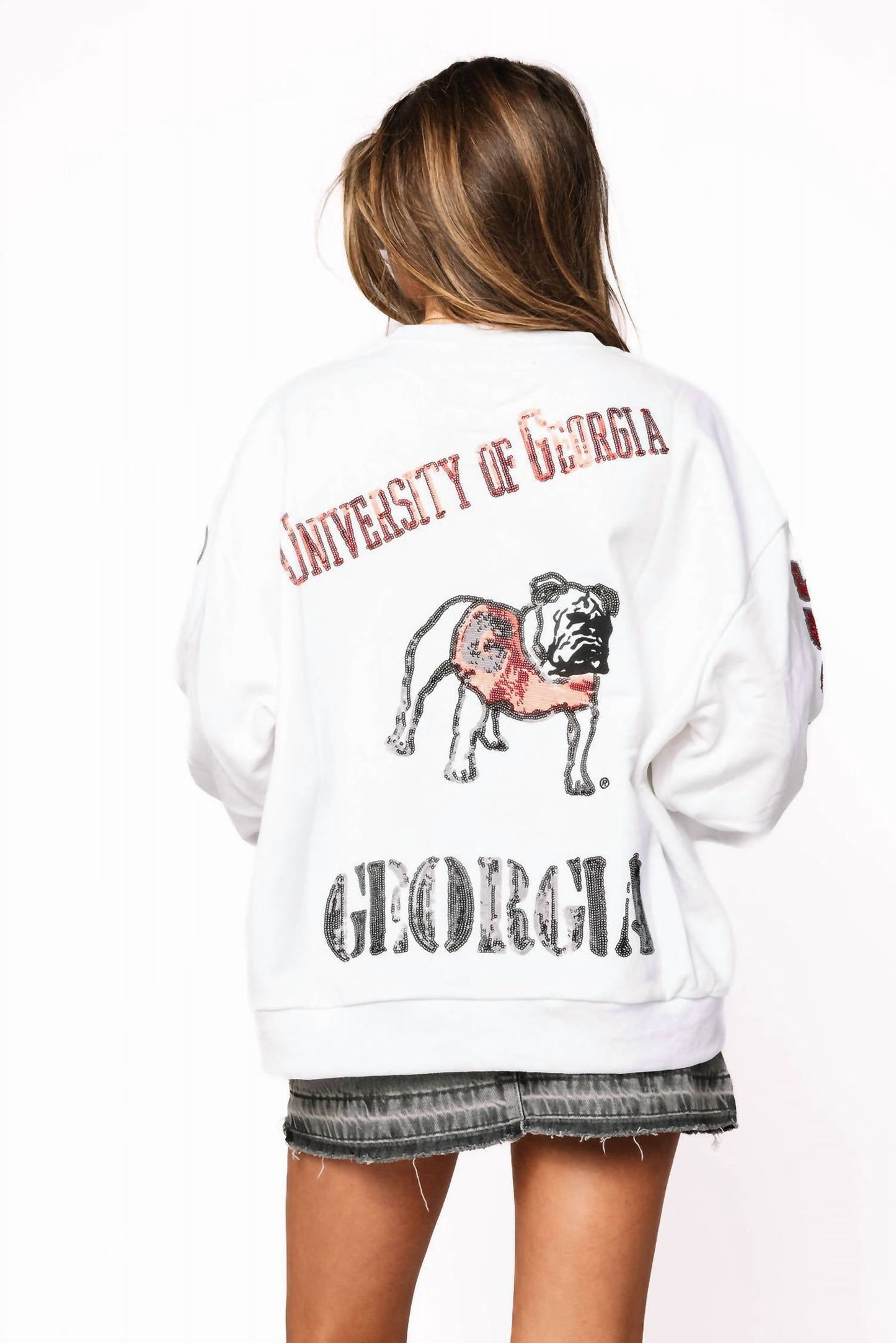 Queen Of Sparkles - Licensed Uga Big Icons Scattered All Over Sweatshirt