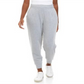 Calvin Klein Women's High Rise Ribbed Pull on Jogging Pants Gray Size Large
