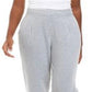 Calvin Klein Women's High Rise Ribbed Pull on Jogging Pants Gray Size Large