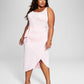 And Now This Women's Side Tie Midi Dress Pink Size 2X