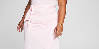 And Now This Women's Side Tie Midi Dress Pink Size 2X
