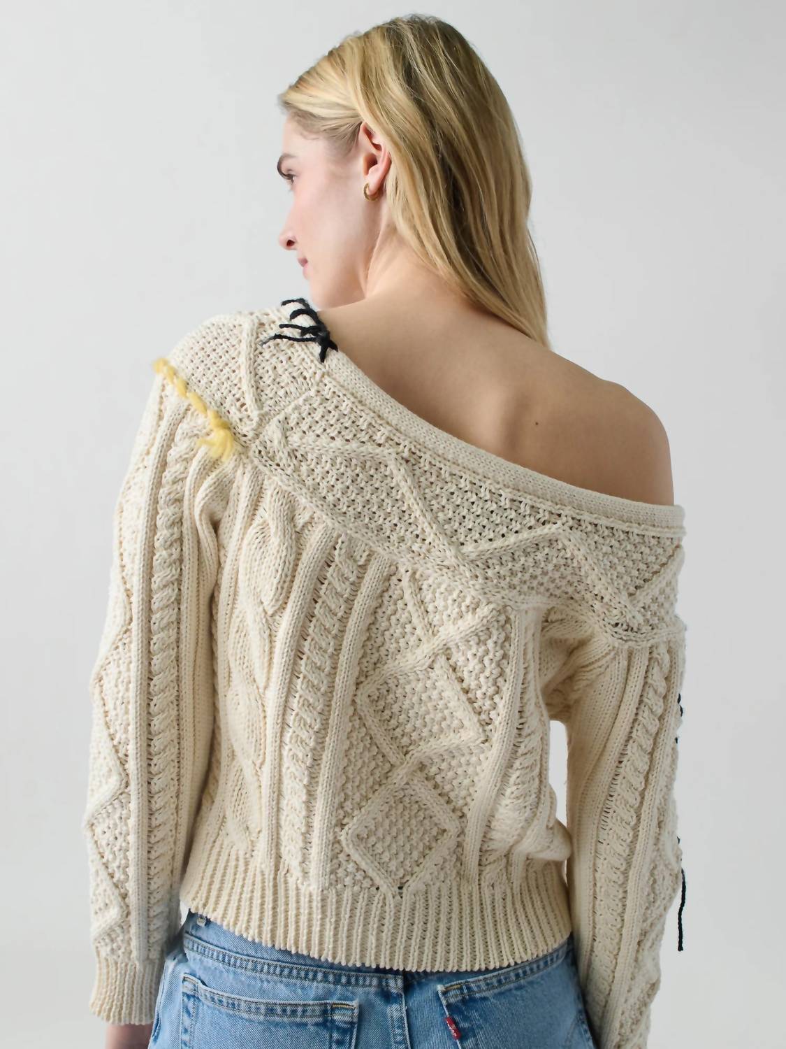 Lingua Franca - Vaggelis Off-shoulder Sweater