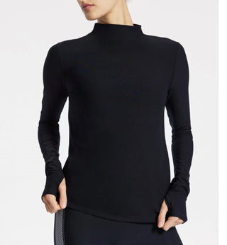 Bandier - Pro Fleece Mock Neck Long Sleeve Top