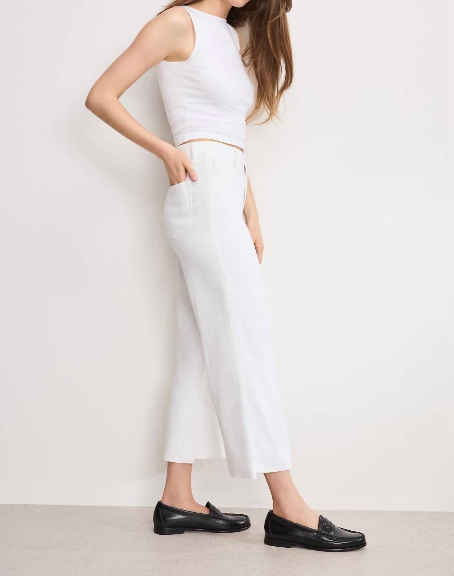 Good American - Good Waist Cropped Palazzo Jeans