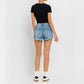Vervet By Flying Monkey - High Rise Distressed Criss Cross Shorts
