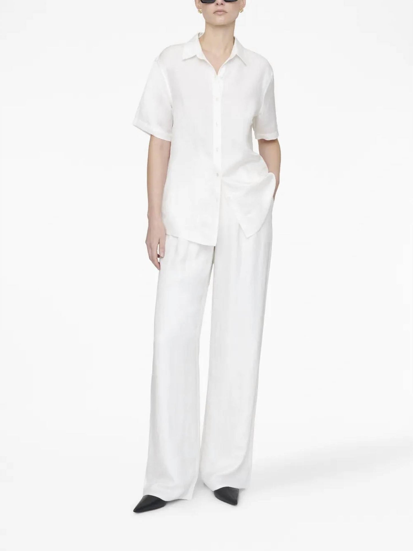 Anine Bing - Carrie Trouser Wide Leg Pants