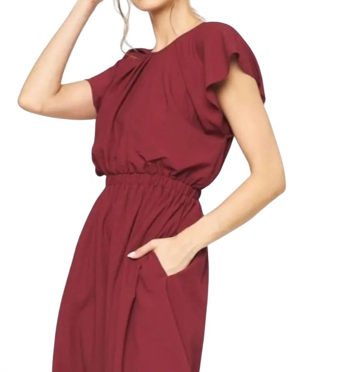 Entro - Scoop Neck Midi Dress