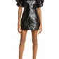 A.L.C. Park Puff Sleeve Patent Leather Minidress in Black  Size 4
