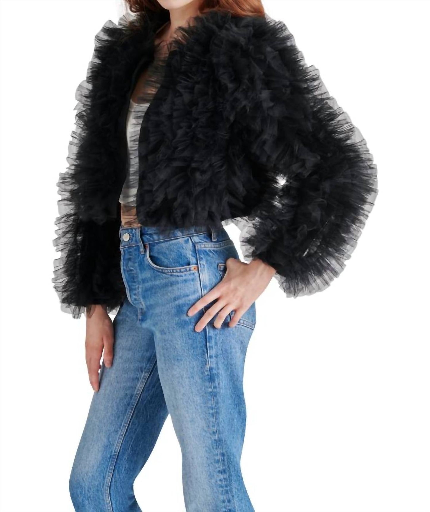 Steve Madden - Odile Ruffled Tulle Jacket