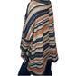143 Story - Multi Striped Cowl Neck Top Long Sleeve