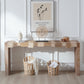 Modern Rustic Console Table - 71" Entryway Table with Sculpted Block Design